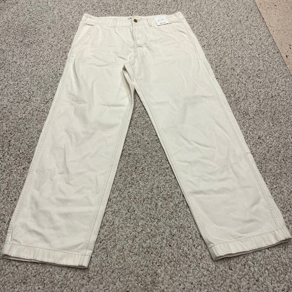 NEW Madewell Patch Pocket Jeans Summer Denim 14 Cream Classic Casual